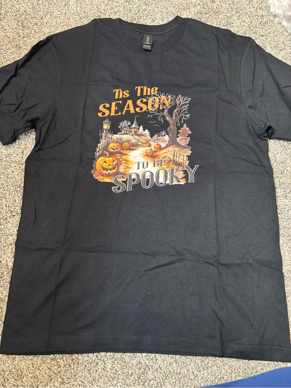 Halloween 'Tis The Season To Be Spooky Graphic Tee - Black
